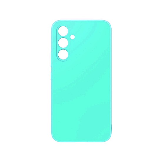 Capa de Silicone com Moldura de Câmera para Samsung Galaxy A34 5g Verde Mar